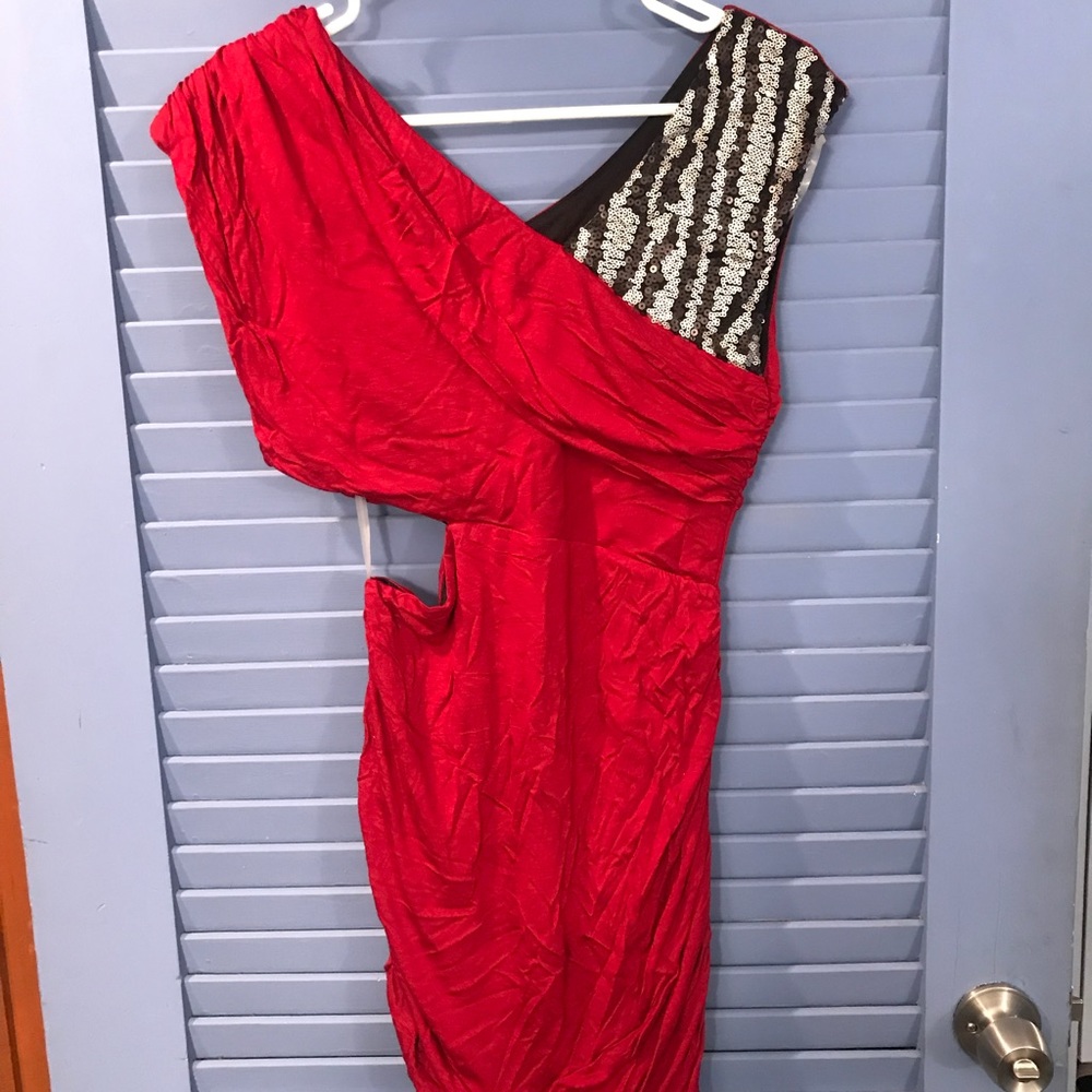 New W Tags red sexy mini cut out dress Large